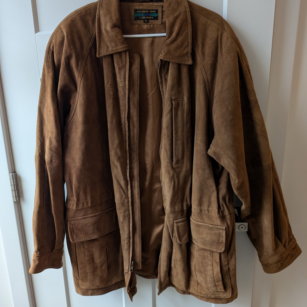 Alexander Julian Brown Suede Field Jacket